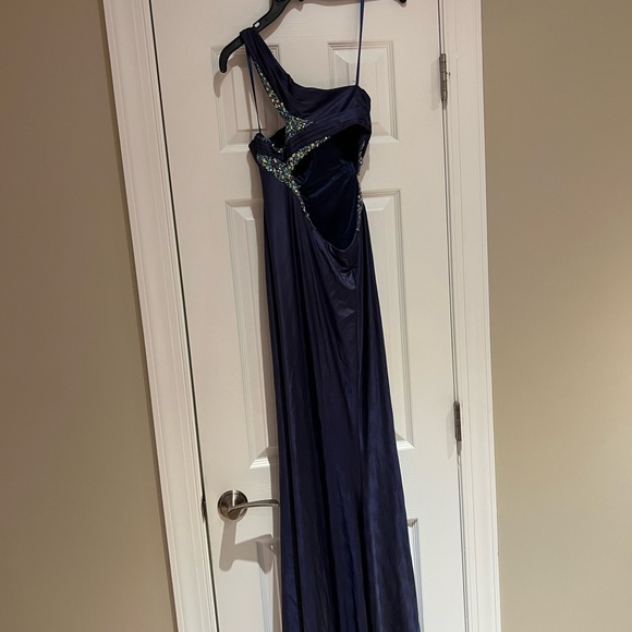 Deep Blue Prom Gown - Picture 3 of 3